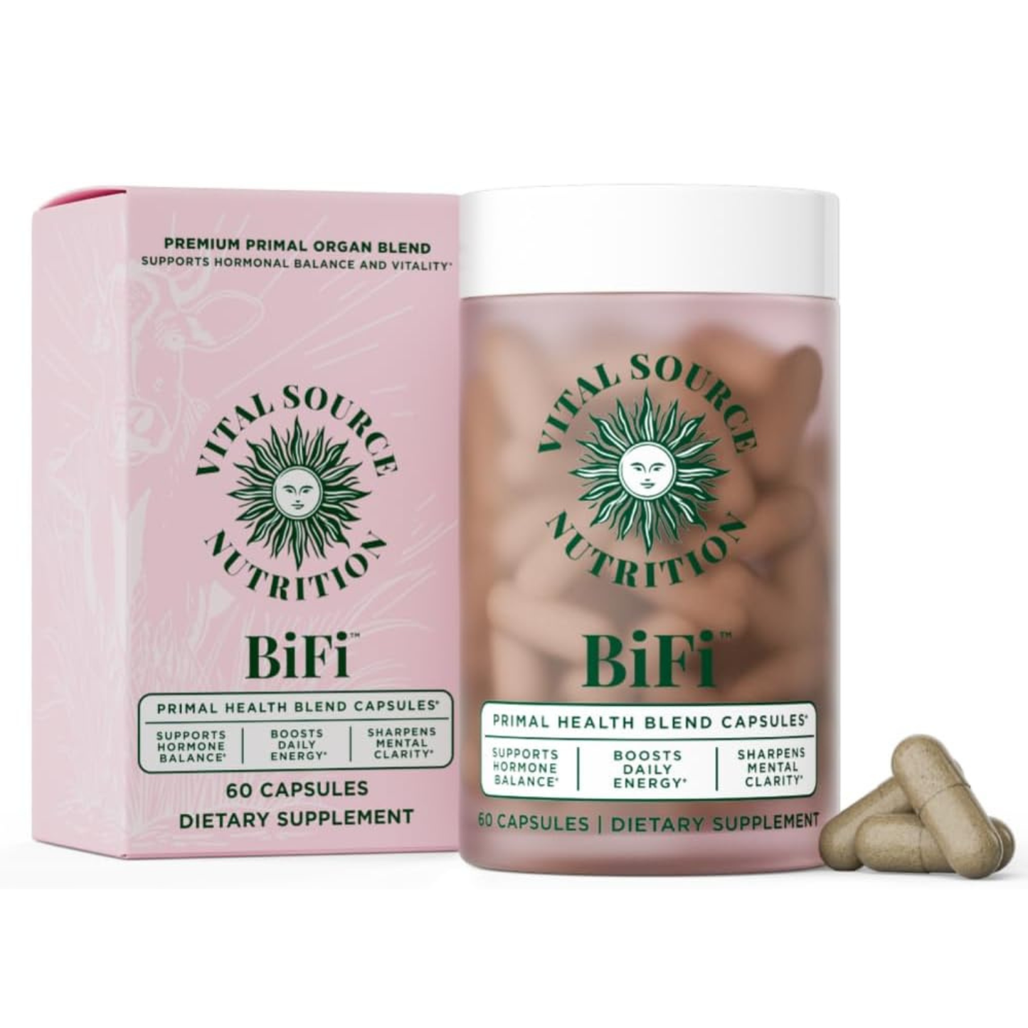 Grass-Fed Beef Organ Capsules for Iron Support (60ct)
