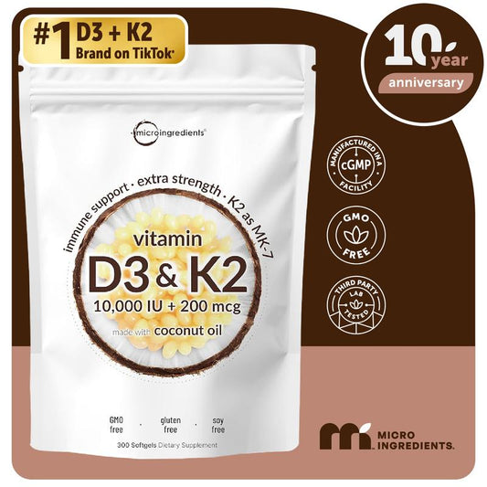 Vitamin D3 + K2 Capsules (120ct)