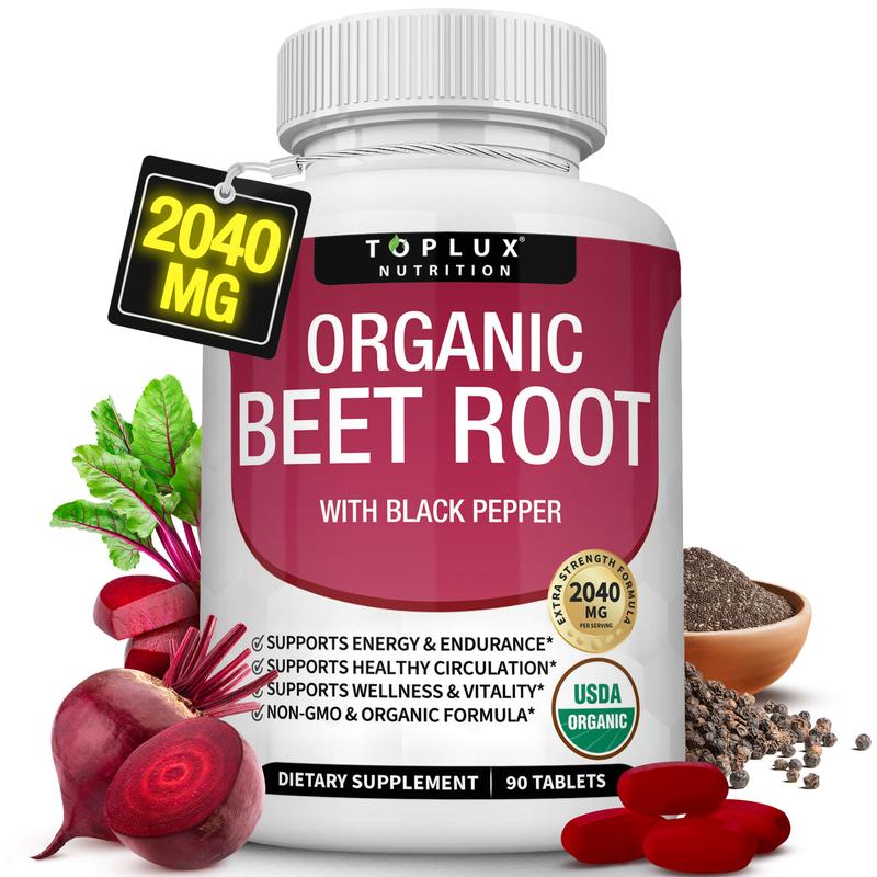 Organic Beet Root Nitric Oxide Boosting Tablets (90ct)