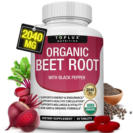Organic Beet Root Nitric Oxide Boosting Tablets (90ct)
