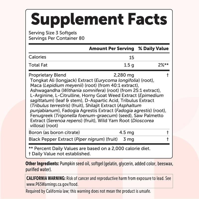 Testosterone+ Advanced  15-in-1  (240 Softgels) | Spring Sale