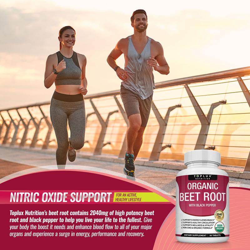 Organic Beet Root Nitric Oxide Boosting Tablets (90ct)