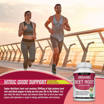Organic Beet Root Nitric Oxide Boosting Tablets (90ct)