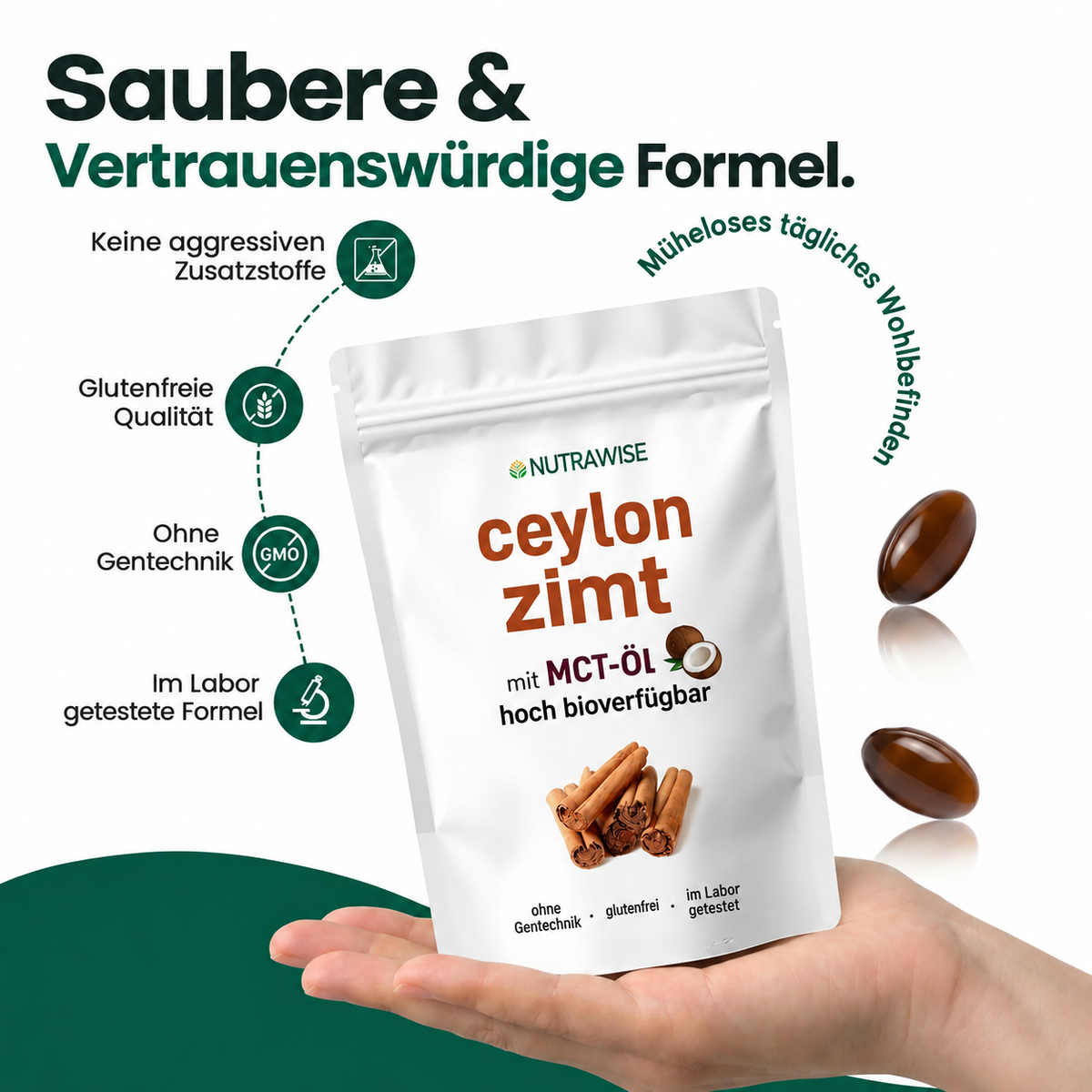 Ceylon-Zimt 7.200 mg Äquivalent mit MCT-Öl